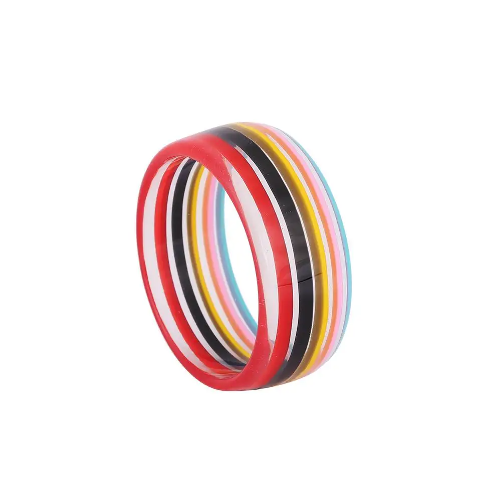 Vintage Acrylic Cuff Fashion Bracelets Bangles for Women New Colorful Stripe Resin Simple Wide Bracelet Charm Party New Jewelry (4)