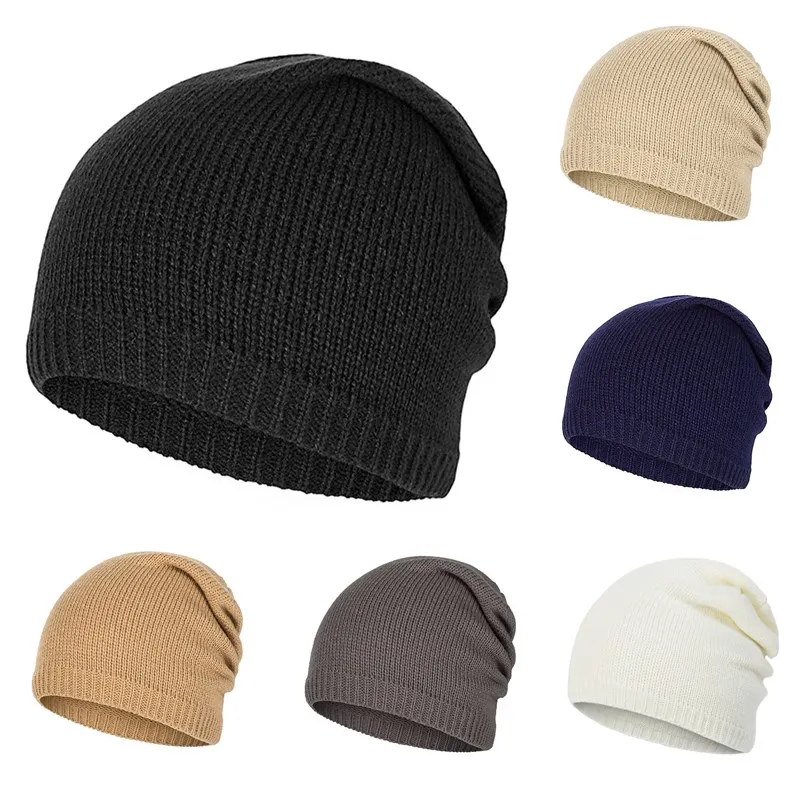 

Winter Hat 2019 Unisex Wool Cuffed Universal Men And Women Fine Needle Pullover Knit Hat Comfortable Soft