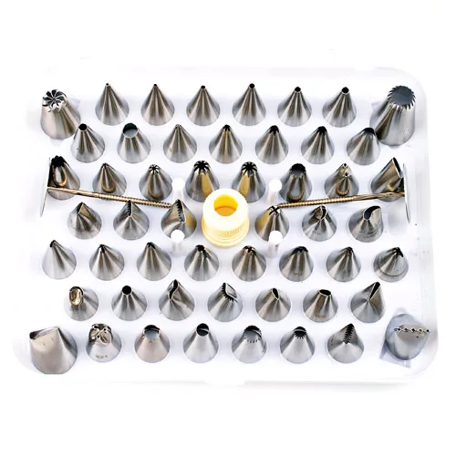 52pcs 304 stainless steel pipe icing Decorating Tip Sets Sugarcraft DIY