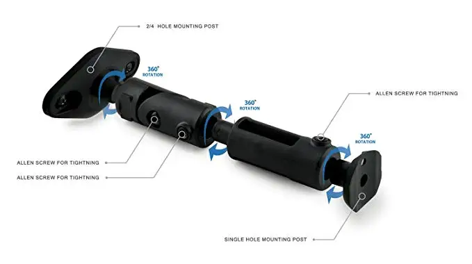 D-mount 161 SW-06 K Универсальное крепление для динамиков с полным движением настенный и Потолочный кронштейн для объемного звука спутниковый