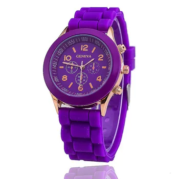 Silicone Band Ladies Quartz Wristwatch