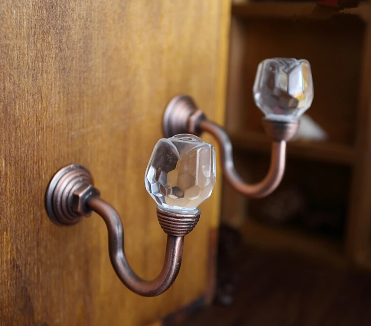 

1pc Rose Crystal Curtain hook Wall Hooks Metal Decorative Clothes Hanger Shabby Chic Tieback Hook Hat Coat Hangers