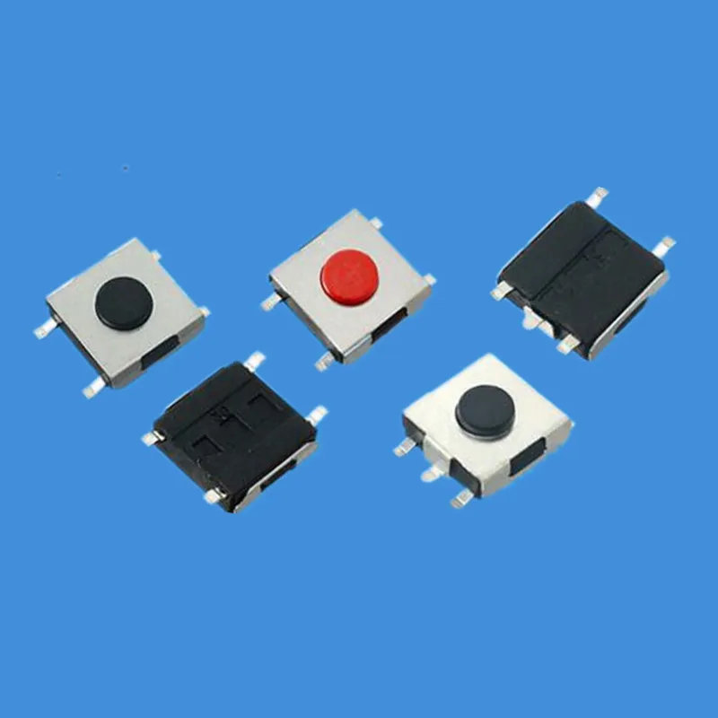 200/1000PCS 6x6x3.1mm 4Pins 5Pins Tactile Switches Push Button SMD Tact Switch 6*6*3.1mm Red Black Button Micro Switch dimmable light switch