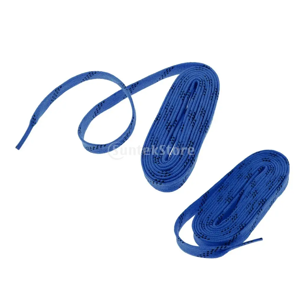 1 Pair Premium Durable Strong Nylon Sports Ice Hockey Skates Boots Shoe Laces Shoelace 96 108 120 inch - All Colors & Sizes