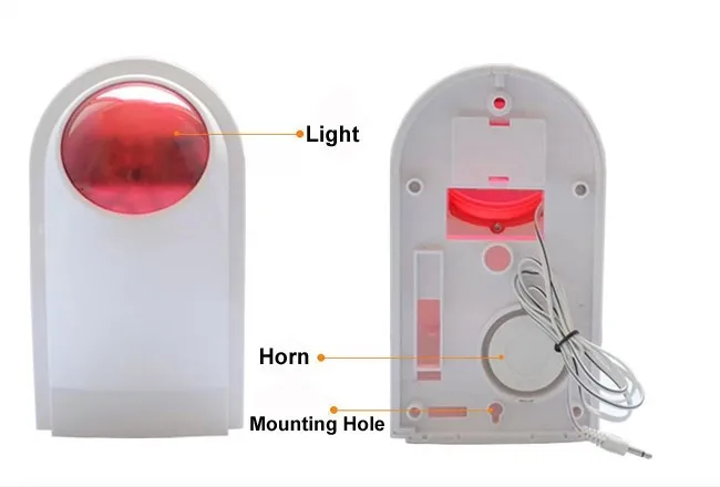 DC 12 В 115db Овальный сирена проводной мини рог сирена охранных звуковой сигнал Системы
