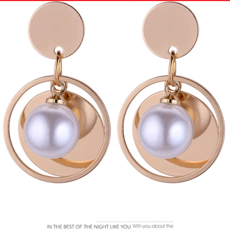 

Classic Geometric Simulated Pearl Clip on Earrings No Pierced Bridal Earrings for Women Fashion Jewelry