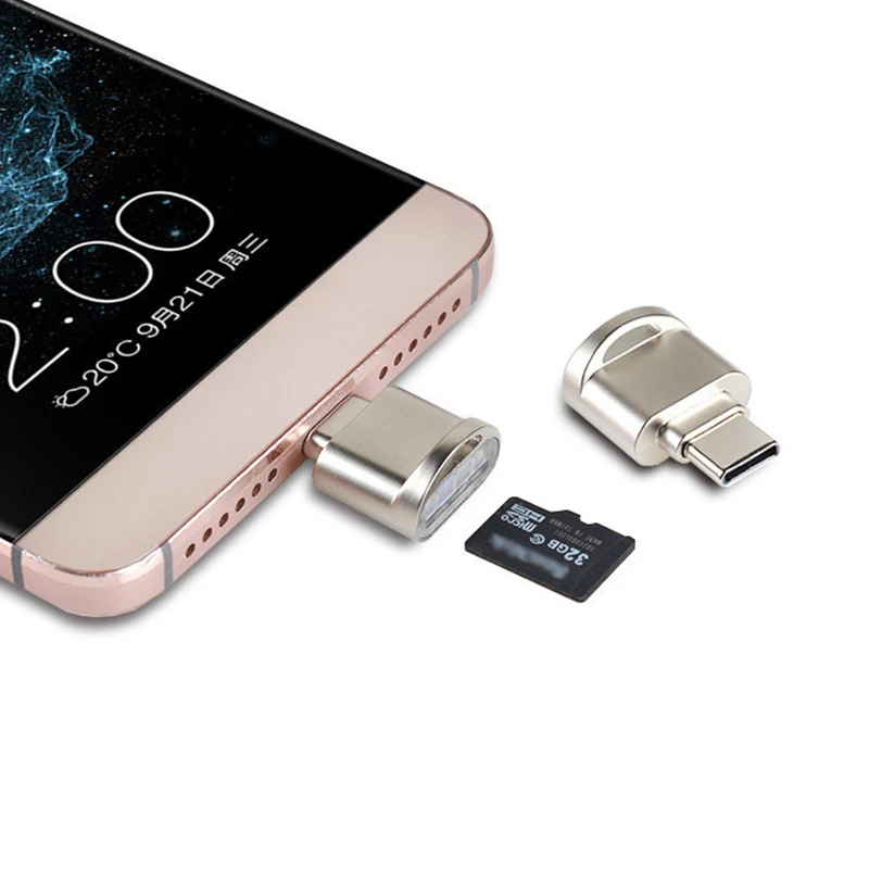 Интерфейс Powstro Mini Type C 3 1 с поддержкой карт Micro SD TF OTG USB адаптер для ноутбука