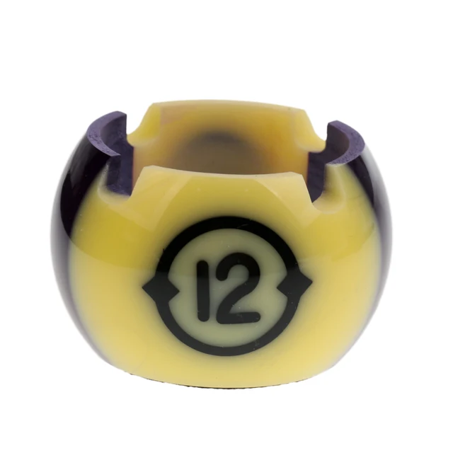 US $3.06 High Quality 57mm Resin Billiard Ball Shaped Ashtray Ashtray Random Number Color for Fun Indoor Gam