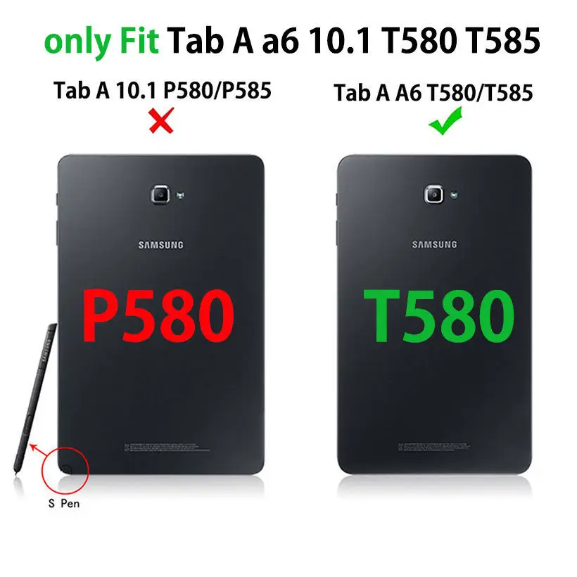 Чехол подставка для Samsung Galaxy Tab A6 10 1 дюйма 2016 T580 T585 SM T580N чехол планшета