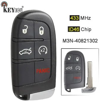 

KEYECU 433MHz ID46 Chip M3N-40821302 Replacement 4+1 5 Button Smart Remote Key Fob for Fiat 500X 500 500L 2015 2016 2017 2018