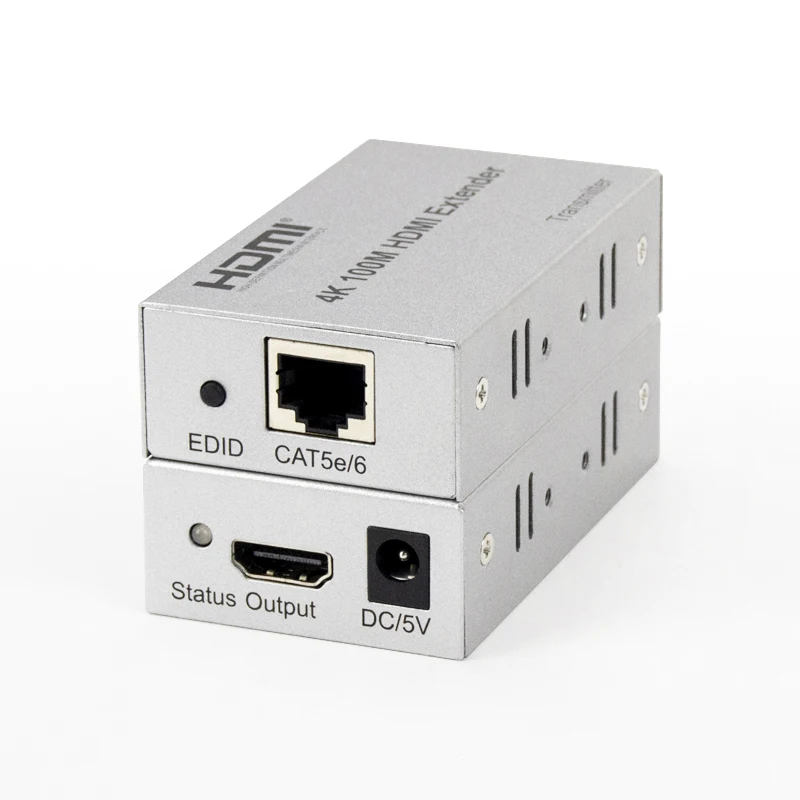 4K HDMI удлинитель от cat5e/6/7 кабель до 100 м для ПК синий dvd плеер HDTV с двойным адаптером