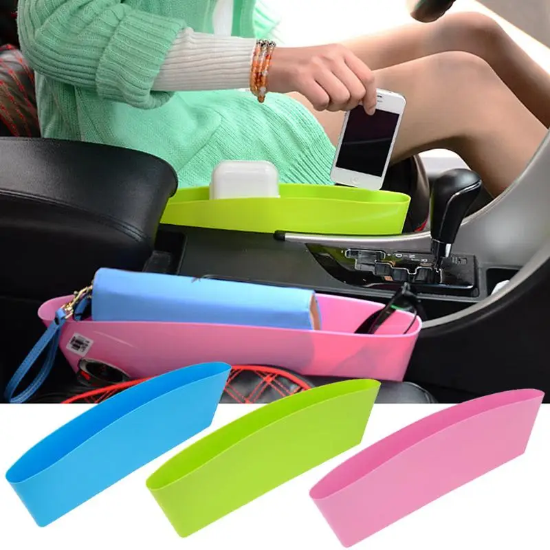 Car Armrest Storage Box Organizer Universal Seat Gap Boxes Pocket Auto