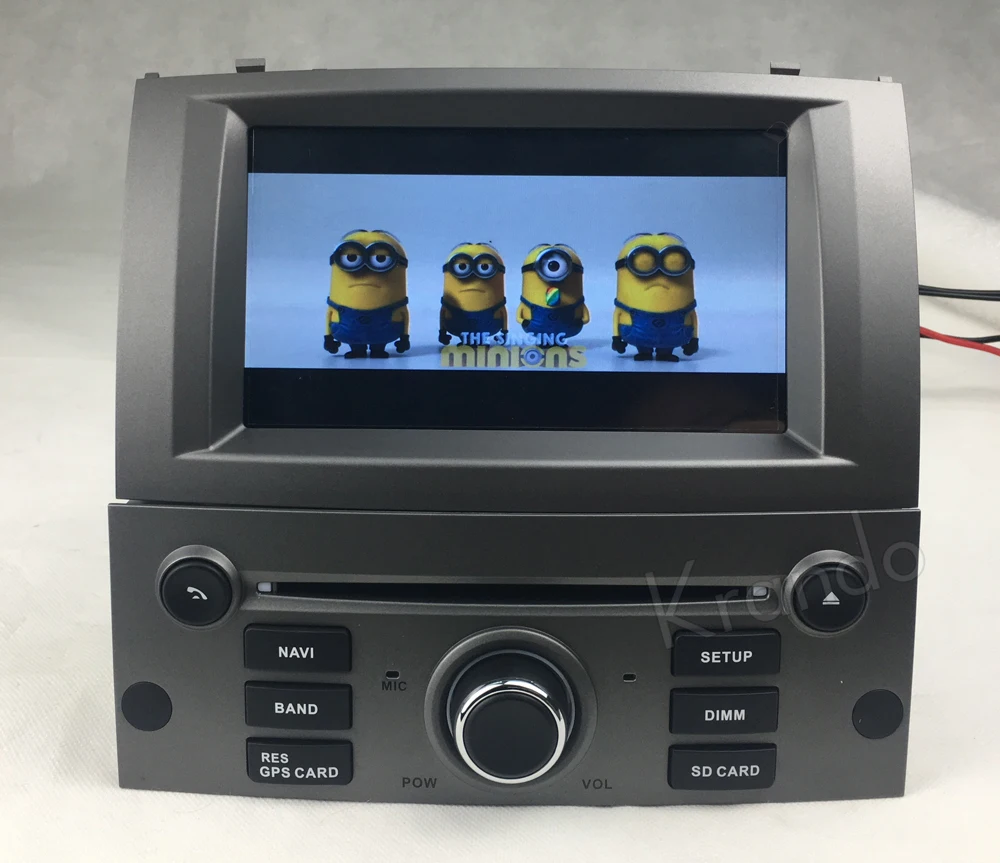 Clearance Krando Android 8.0 car dvd player multimedia for peugeot 407 2004-2010 radio gps navigation system WIFI 3G Playstore AC 12