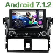 8” Quad Core Android 7.1 2GB RAM 4G DAB+ Wifi Multimedia Car DVD Player Stereo Radio GPS Navi Screen for Toyota Yaris 2014 2015