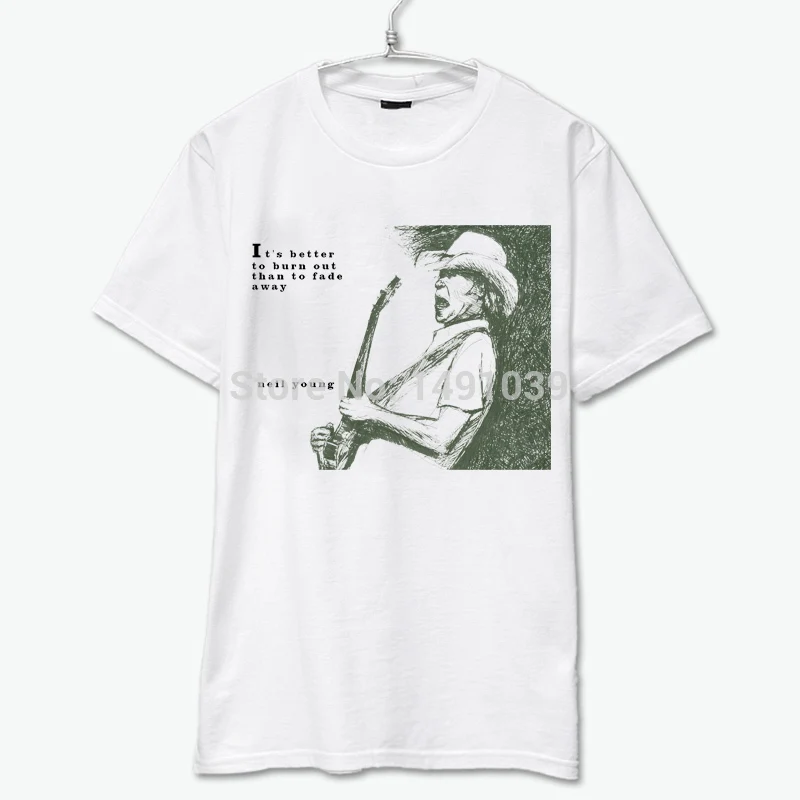 

better to burn out than to fade away neil young bob dylan leonard cochen lynyrd skynyrd lou reed vintage fashioon tee shirt