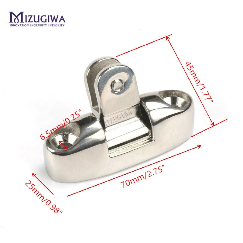 

Bimini Top Swivel Deck Hinge With Rubber Pad 180 Degree Marine Boat Mount Hardware Marine Stainless Steel Boat