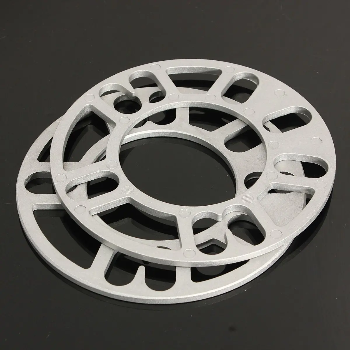 

NEW 2PCS UNIVERSAL 5MM ALLOY ALUMINUM WHEEL SPACERS SHIMS PLATE 4 / 5 STUD FIT