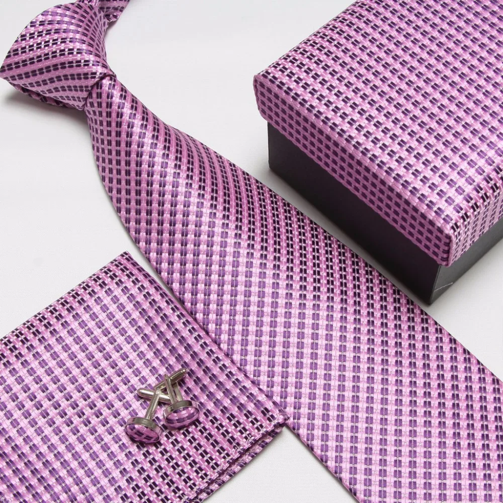 Набор галстуков галстуки Запонки Галстуки для мужчин квадранные Карманные Платки свадебный подарок