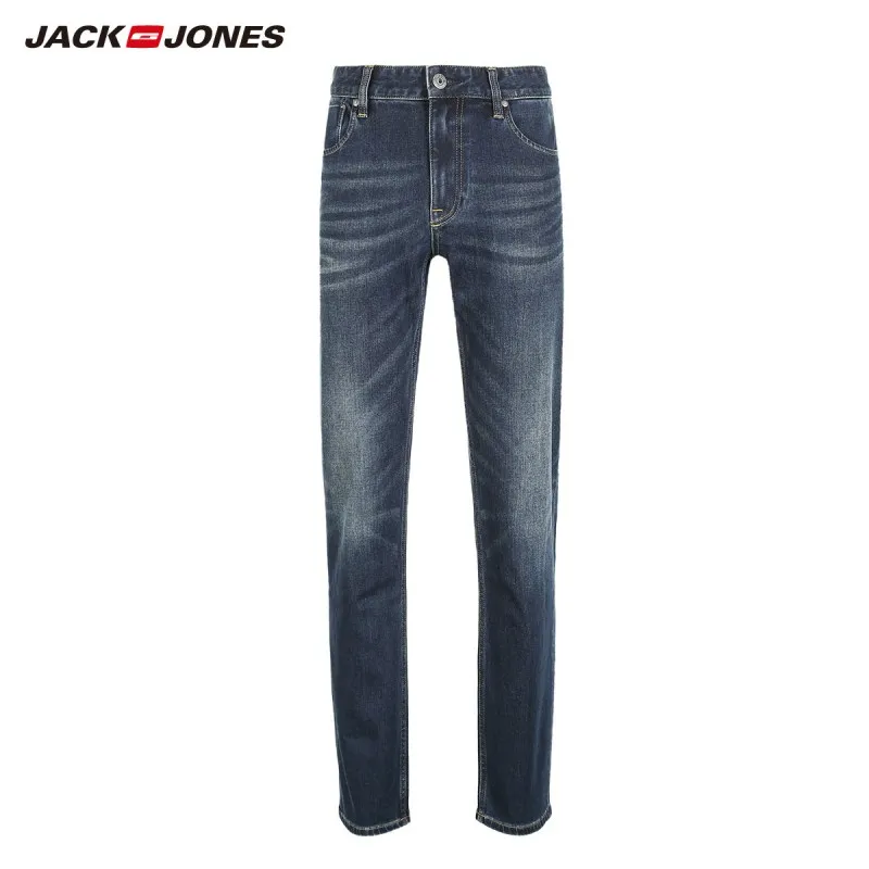 JackJones мужские зимние теплые хлопковые стрейч узкие джинсы деним брюки мужская одежда 218432507