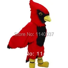 Талисман красивый красный кардинал Красный попугай красный костюм птицы костюм для взрослых Размеры Прохладный вечернее изящное платье костюмы для косплея