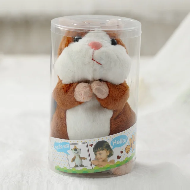 Dropshipping Promotion 16cm 18cm Talking Hamster Toys Speak Sound Repeat Stuffed Plush Electric Toys Animal Cute Hamster Toys 5