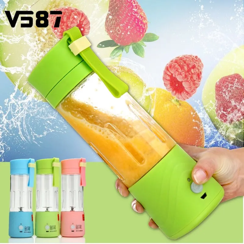 Electric Fruit Juicer Machine Mini Portable USB Rechargeable Smoothie Maker Blender Shake And Take Juice Slow Juicer 3 Colors