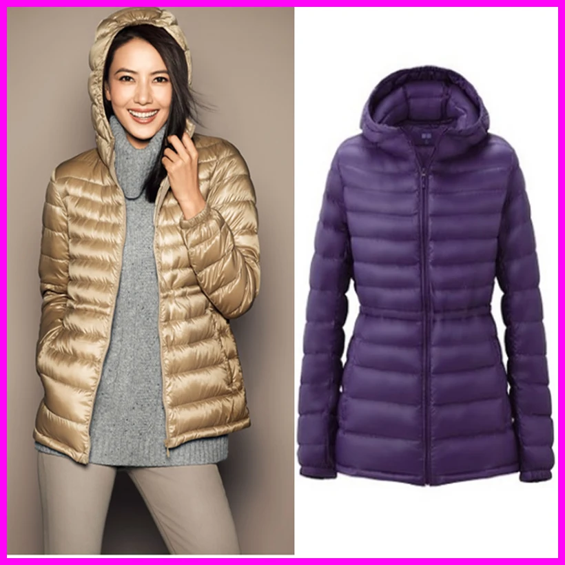 Chaqueta de plumón de pato para Parka ultraligera con capucha, abrigo largo cálido invierno, talla grande, 90%|parka down|parka womenparka down women - AliExpress