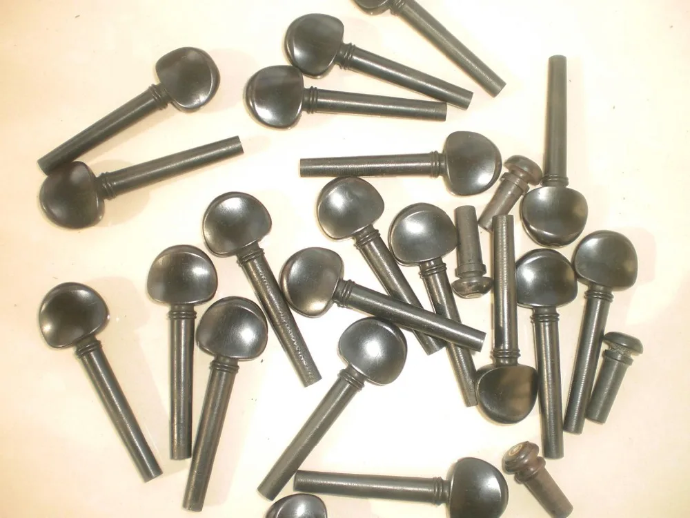 

16 PCs Ebony Violin pegs 4/4 with 4 PCs violin end pin 4/4