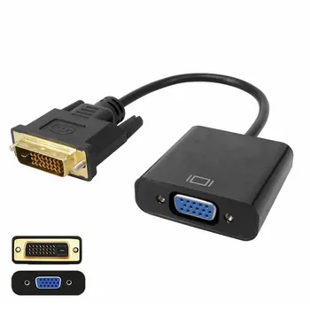 

50pcs Hot Sale Full HD 1080P DVI-D 24+1 To VGA HDTV Female Active Converter Monitor Cable Adapter for PC Display Card