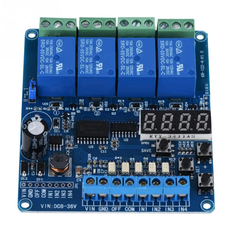 4 channel Multifunction Relay Control Module 8 36V 20 Kinds of
