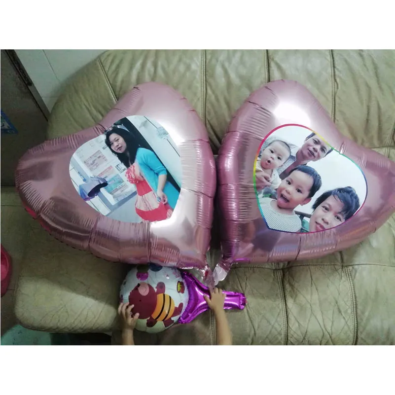 32inch 75cm heart foil balloon with photo print -8