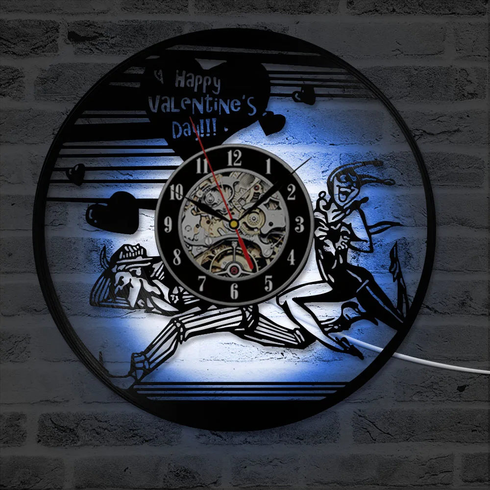 

Creative Toy Story Buzz Lightyear Vinyl Record Clock Cute Cartoon Hollow CD Record Wall Clock Silent Hanging LED Clock