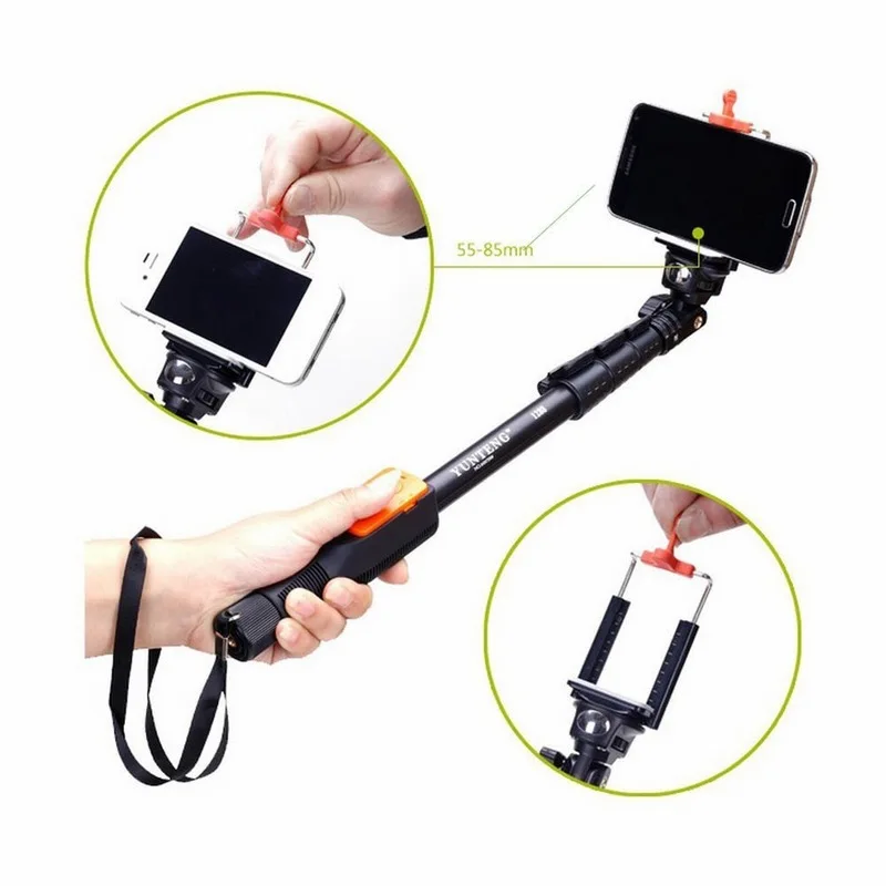 Portefeuille Extendable Selfie Stick Monopod Holder Bluetooth Remote Tripod Mount Adapter for Cellphones Gopro Hero 6 5 Cameras (2)