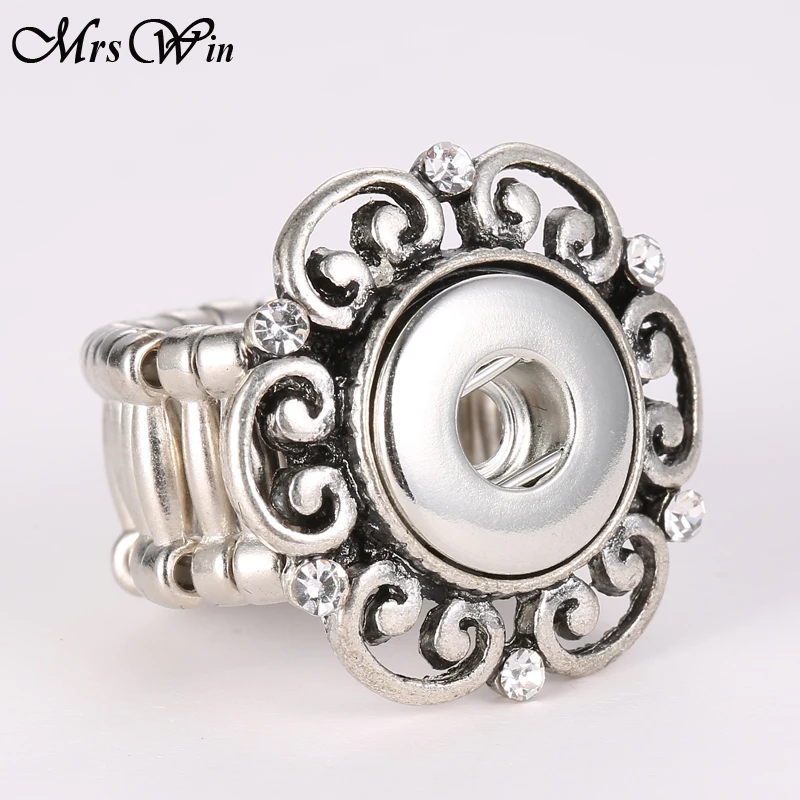 Buy 12MM Snap Jewelry Snap Rings 10 designs Adjustable