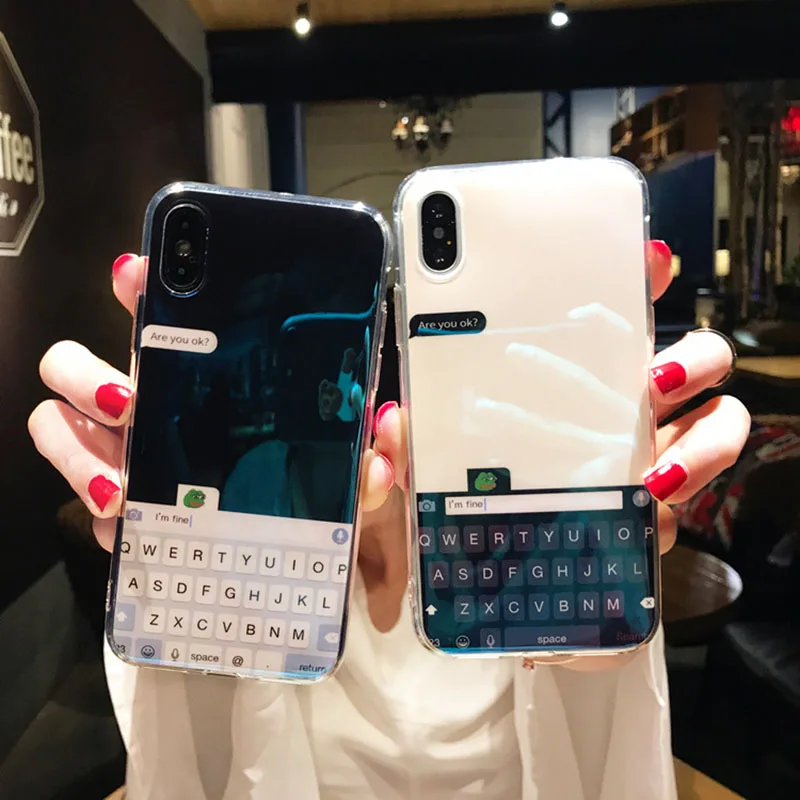 

Phone Case Blue-ray Keyboard Shockproof Phone Cases For iPhone X 6 6s 7 8 Plus Full Package Blue Ray Laser Phone Cover SMSNXY