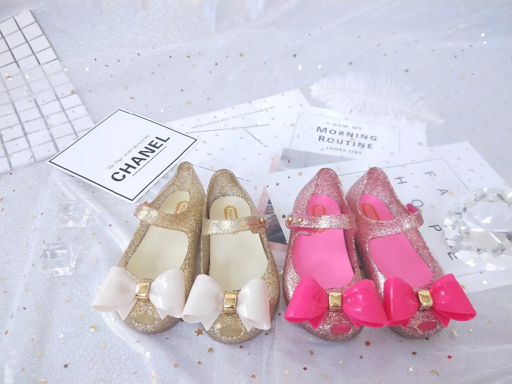 Mini Melissa Ultragirl/прозрачная обувь с бантом для девочек Сандалии Новинка 2020 года