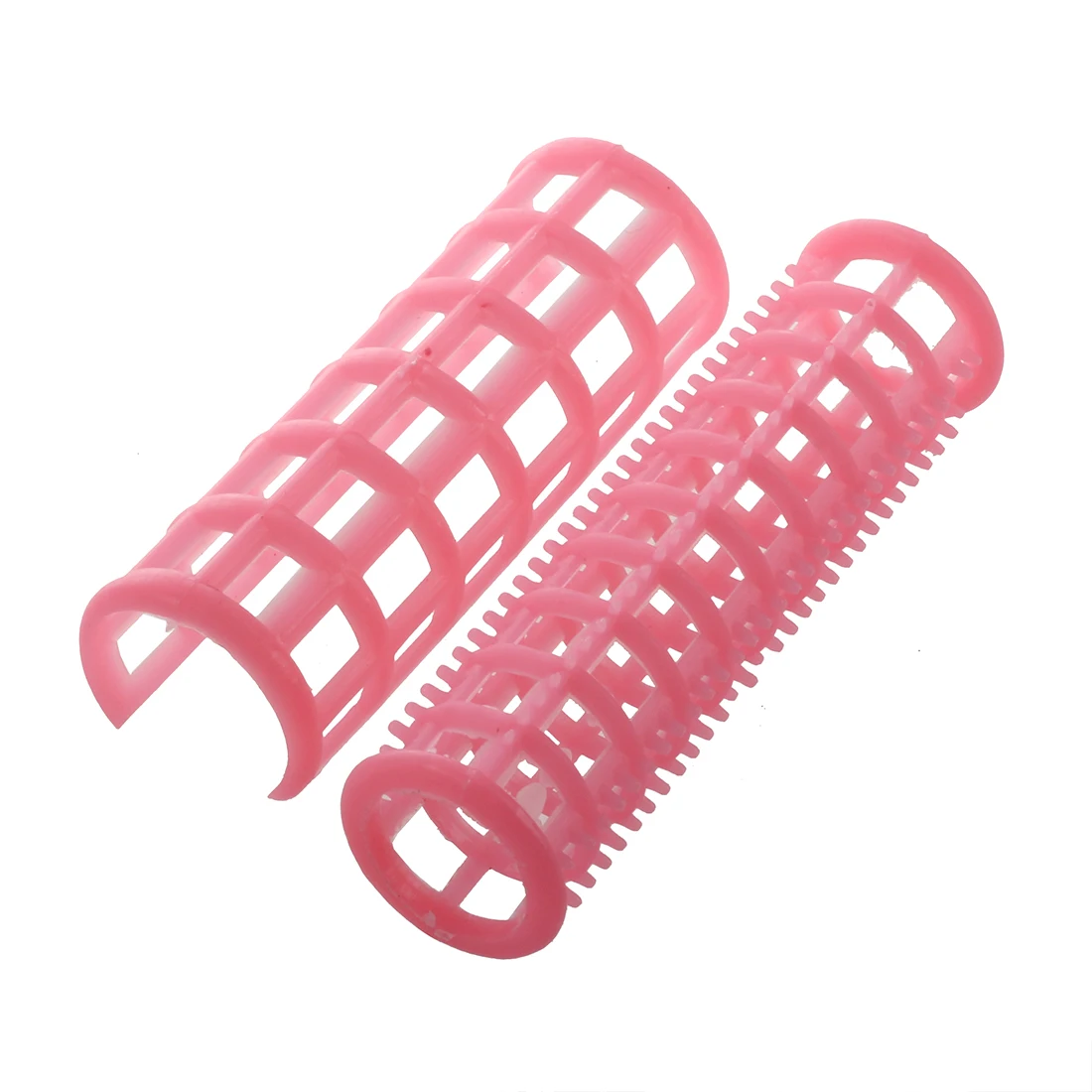 Pink Plastic DIY Hair Styling Roller Curlers 12 Pcs