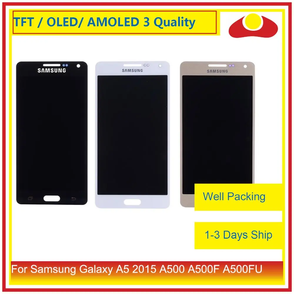

10Pcs/lo For Samsung Galaxy A5 2015 A500 A500F A500FU A500H A500 LCD Display With Touch Screen Digitizer Panel Pantalla Complete
