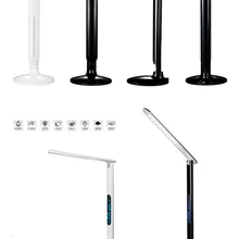 [Семь Neon] 4 комплекта Портативный 7 Вт затемнения осязаемый Патентной дизайн+ Календарь+ Температура LED настольная лампа, LED настольная детская настольная лампа