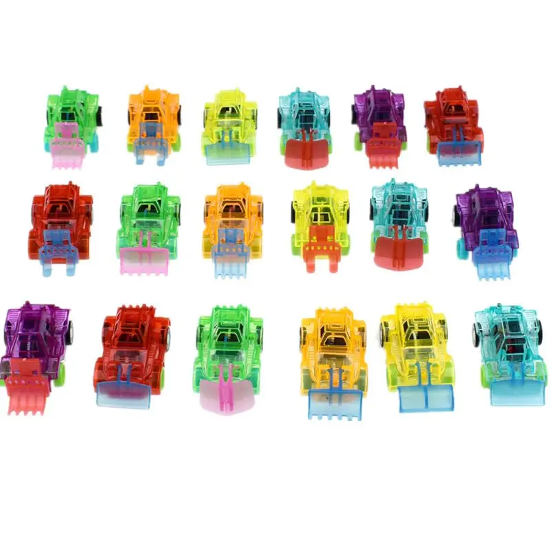 

6PCS Transparent Mini Engineering Car Toy Pull Back Model Kid Toys Boys Gift Delicate little toy car