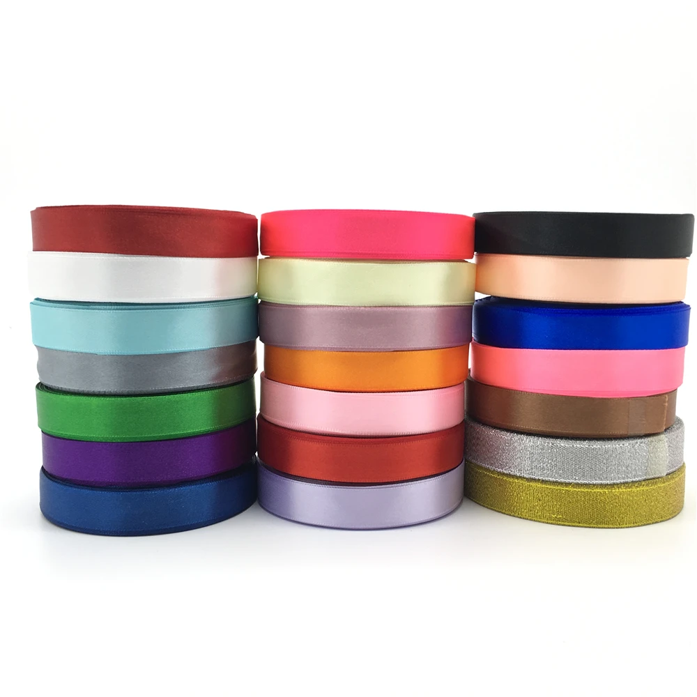 

15mm 5/8" (1Roll 25yards)Silk Satin Ribbon Wedding Party Decoration Invitation Card Gift Packing
