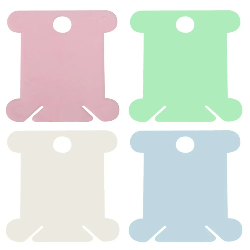 100pcs Plastic Embroidery Floss&Craft Thread Bobbins for Storage Holder Cross Stitch Sewing Supplies FULI