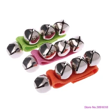 Детский браслет на запястье из 2 предметов, погремушка в виде колокольчика, детская музыкальная обучающая игрушка для танцев