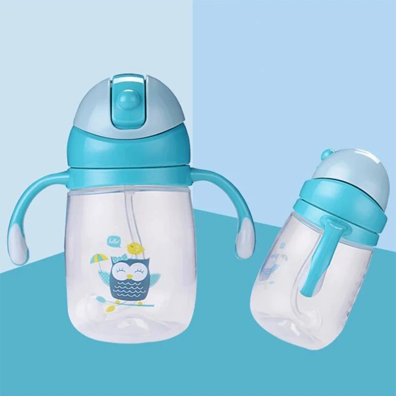 Baby Cute Owl Training Cups BPA Free Healthy Bottle Child Leak-Proof Double Handle Bottle Kid Water Feeding Learn Drinker T0700 (12)