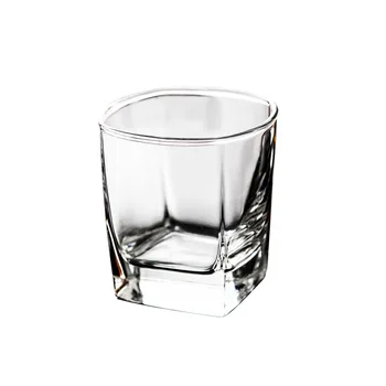 

Creative Whisky Glass Euro-American Transparent Quadrangular Water Cup Bar Spirit Cup 280M Heat Resistant Tea Cup Juice Cup