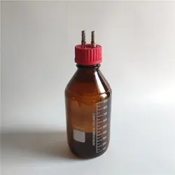 1000 мл янтарная биологическая Анаэробная реакционная бутылка ферментация колба 1000 мм Янтарное стекло reagent reaction bottle