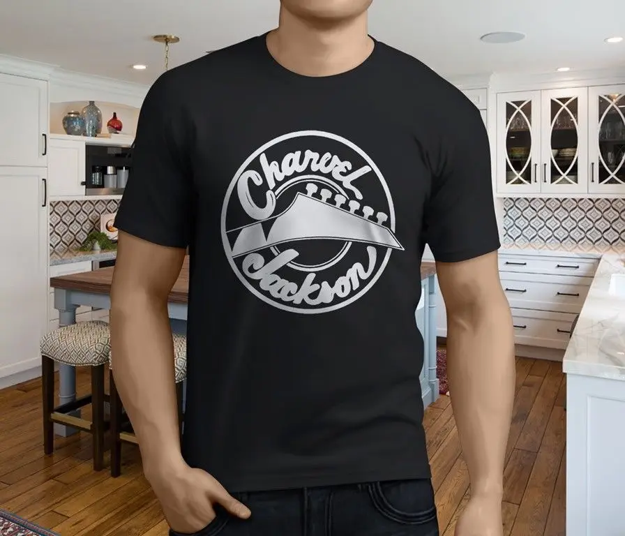

New Popular Charvel Jackson Guitar Men's Black T-Shirt Size S-3XLHigh Quality Men T Shirts top tee
