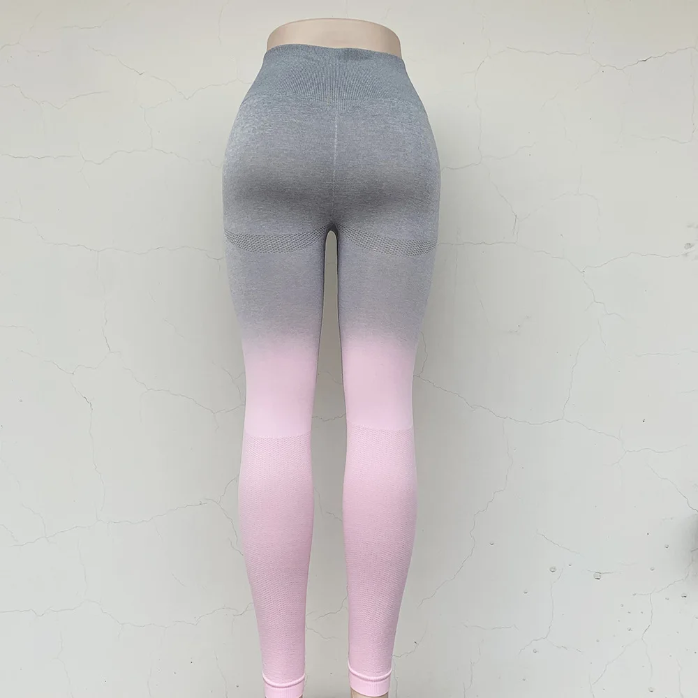 Высокая талия бесшовные леггинсы брюки для йоги женские фитнес-Спорт Пуш-ап колготки леггинсы для бега тренировки спортивные брюки - Цвет: C6