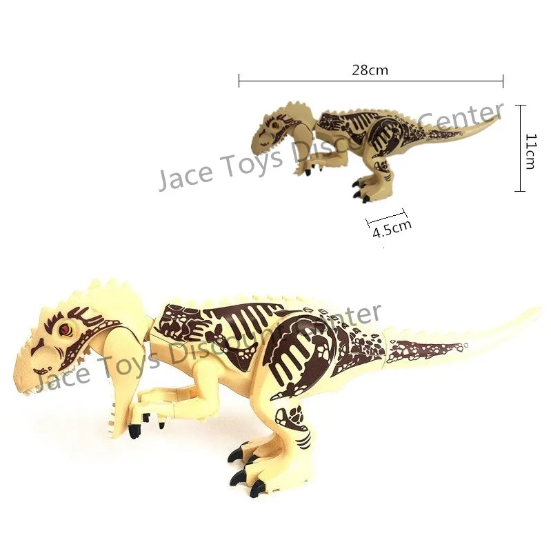 15 шт. Парк Юрского периода полярный медведь carnotaurus triceratop динозавр T-rex строительные блоки кирпичи детский подарок детские игрушки