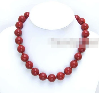 

03478 Round NATURAL Red Coral Necklace